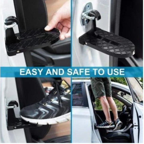 Fold-Up Car Door Hook Step Foot Pedal Ladder Latch Non-Slip For