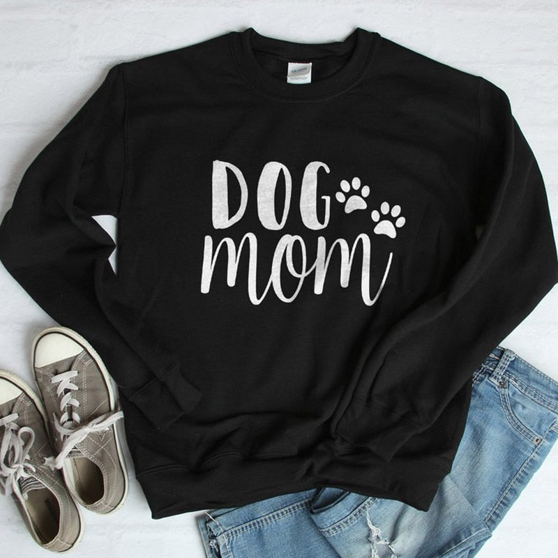 Dog Mom Women's Long Sleeve Casual Sweatshirt