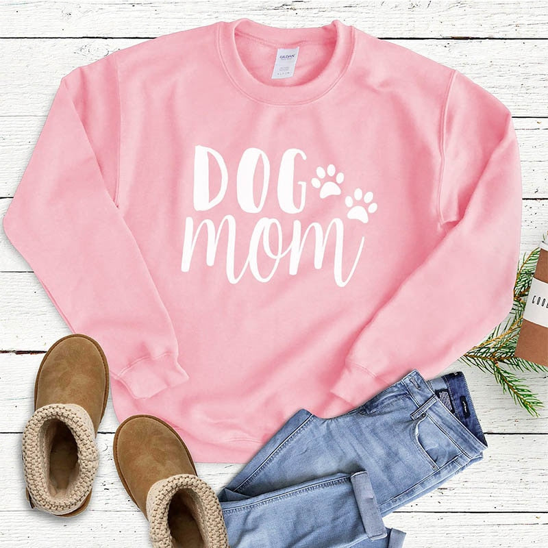 Dog Mom Women's Long Sleeve Casual Sweatshirt