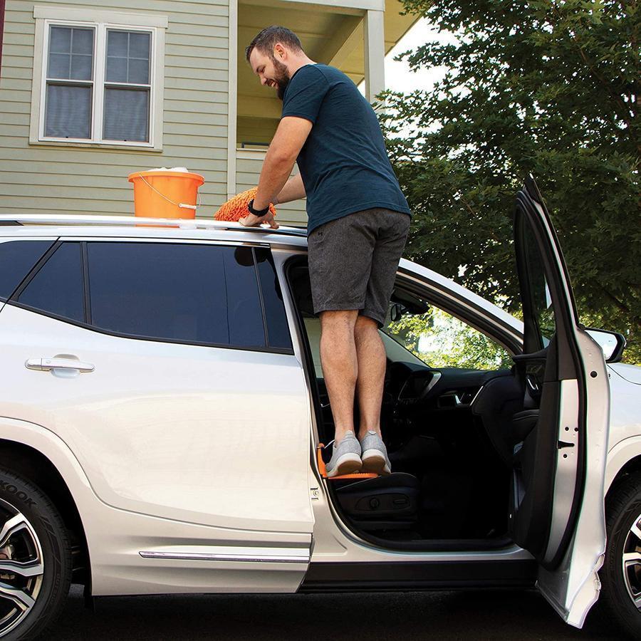 Step Up for Easy Access to Roof Rack or Truck Bed
