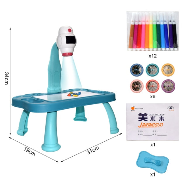 Cheers US Projector Painting Set for Kids, Child Trace and Draw